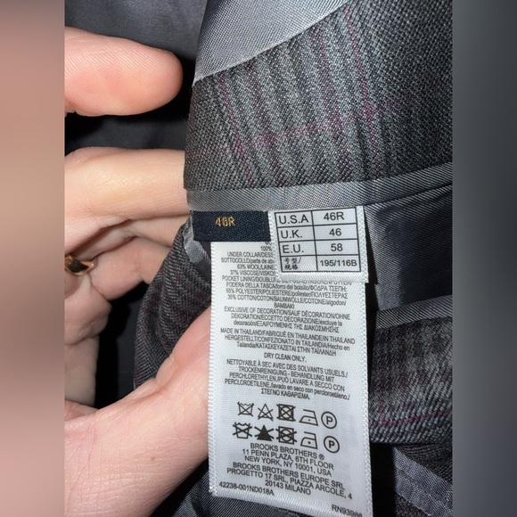 Brooks Brothers Classic Fit (Regent) Checkered Sport Coat 46R - Picture 8 of 9